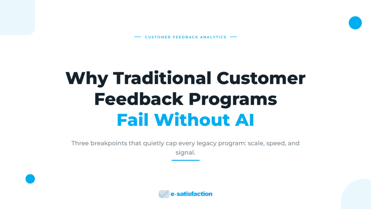 Why Traditional Customer Feedback Programs Fail Without AI